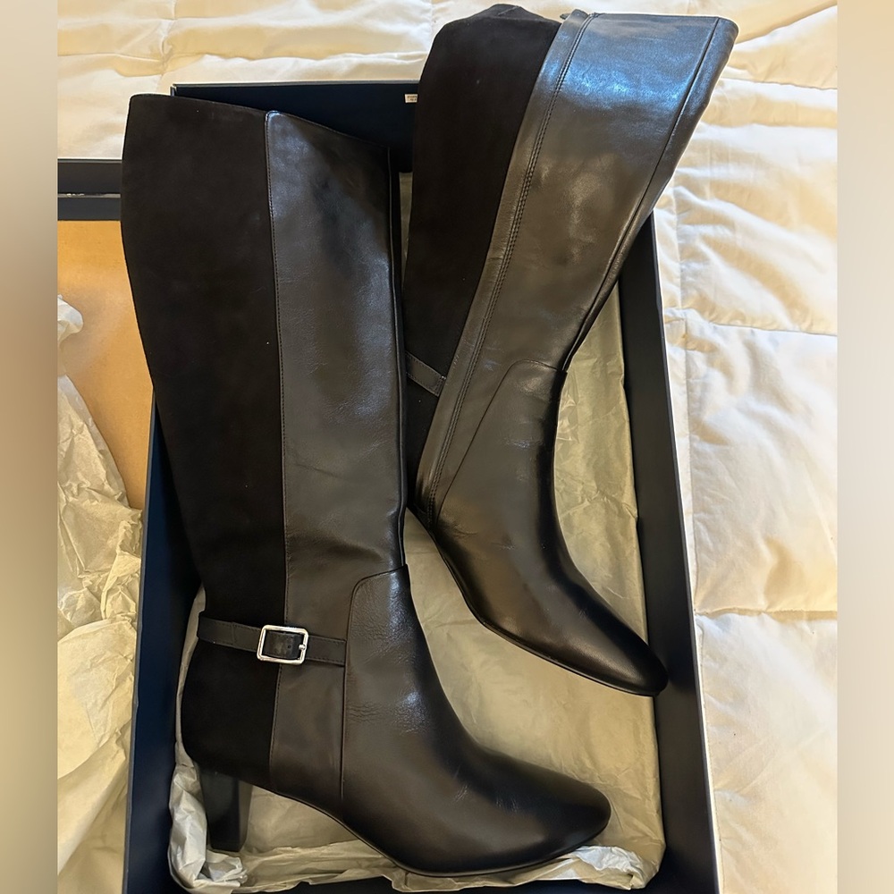 New Cole Haan Black Knee High Boots